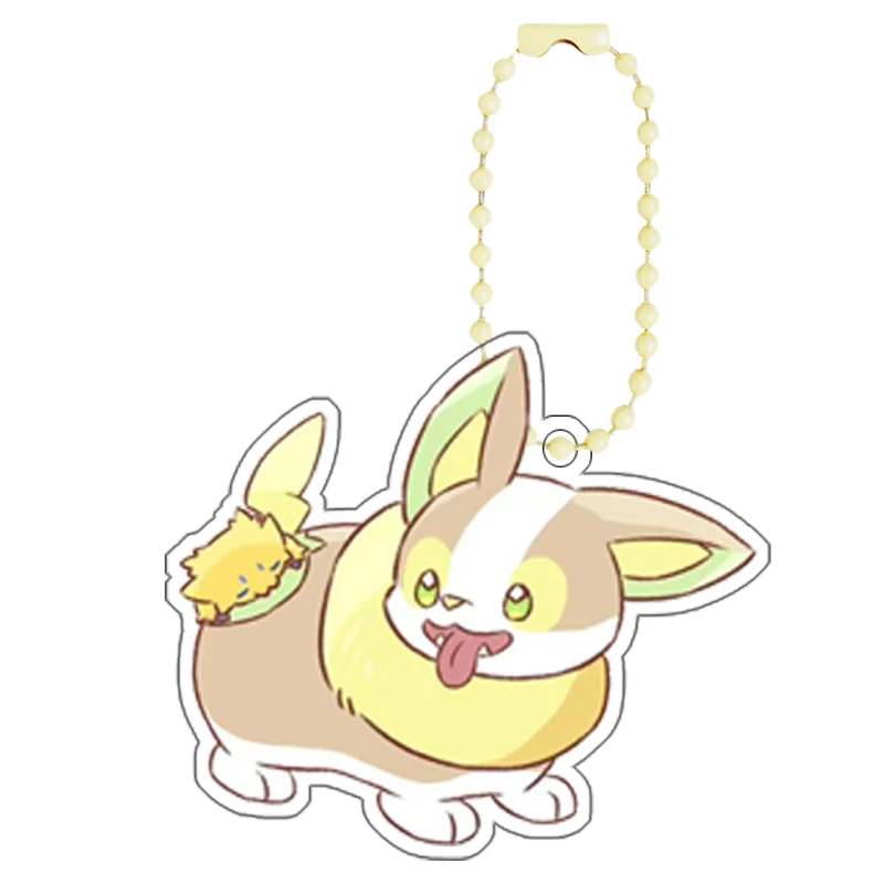 Pokemon Yamper Zeraora самодельный мультяшный акриловый брелок для ключей, аксессуары для рюкзака, кулон, классическая коллекция аниме, подарочная игрушка