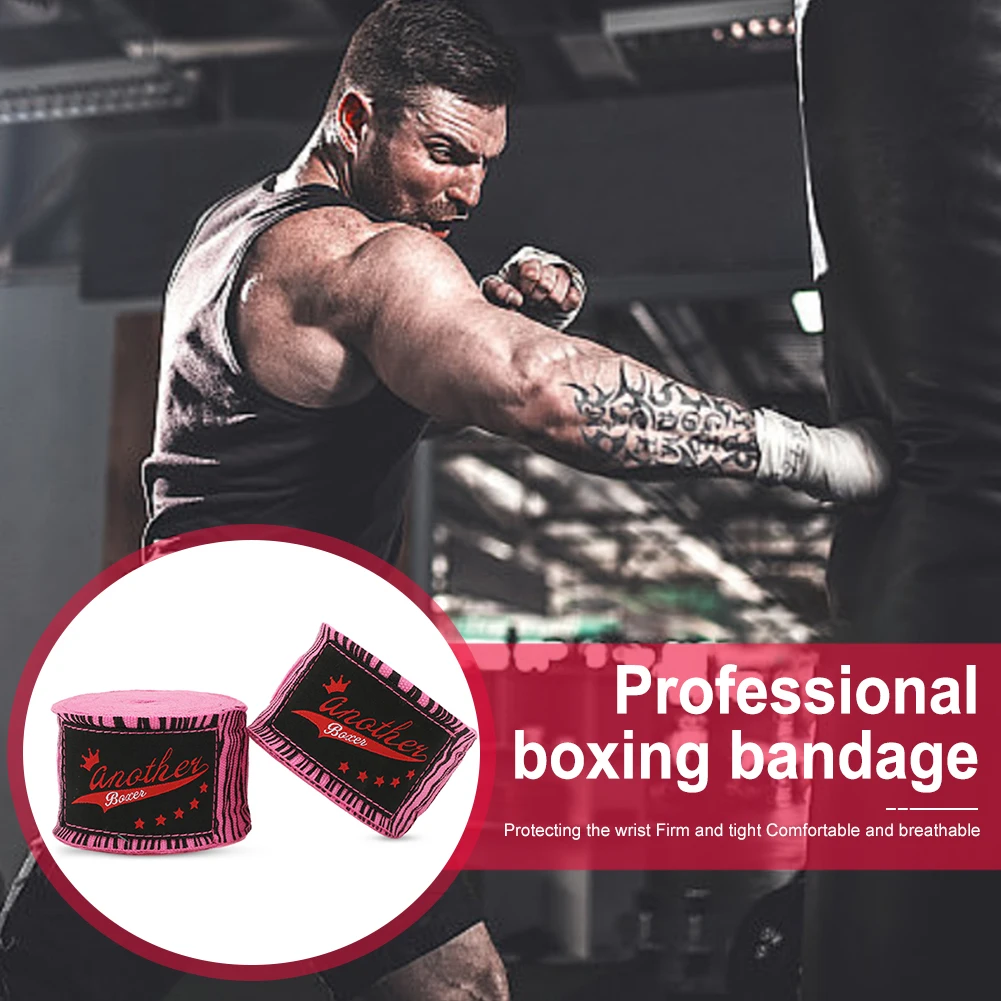 3/5M Bandage Gloves Elastic Boxing Hand Wraps Breathable Kickboxing Hand Wrap Printing for Kickboxing Muay Thai & MMA