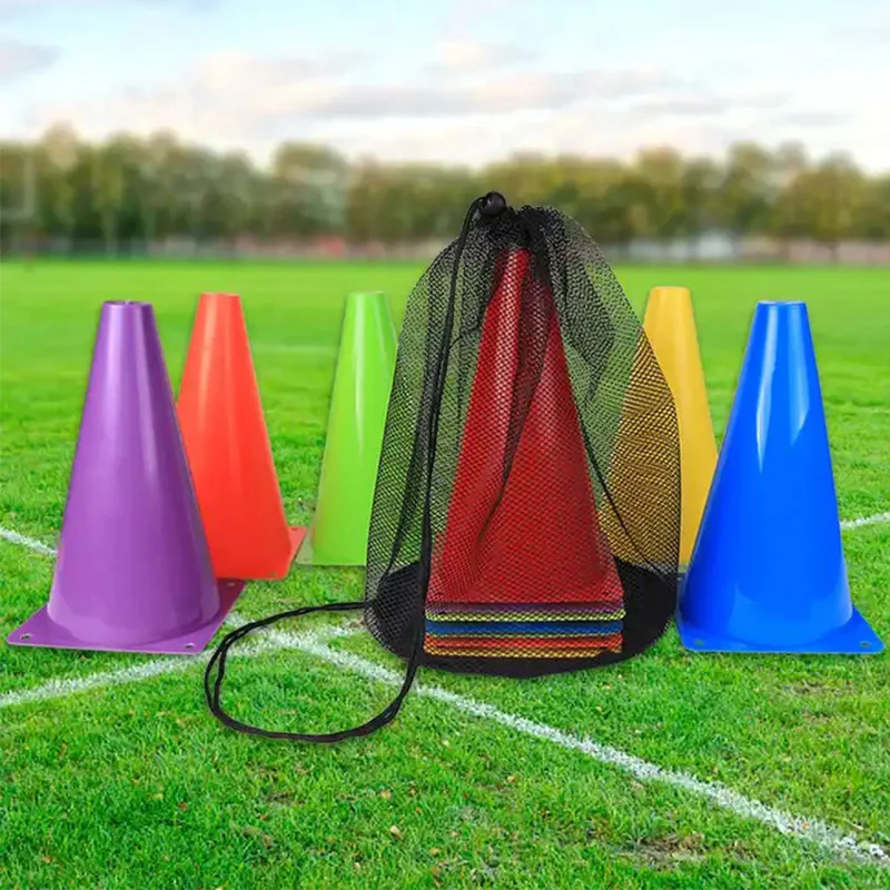 مخاريط كرة قدم مقاومة للضغط ، 10 ، 23 تدريب ، إكسسوارات رياضية ، 5 ألوان للأماكن الخارجية وكرة القدم وكرة السلة