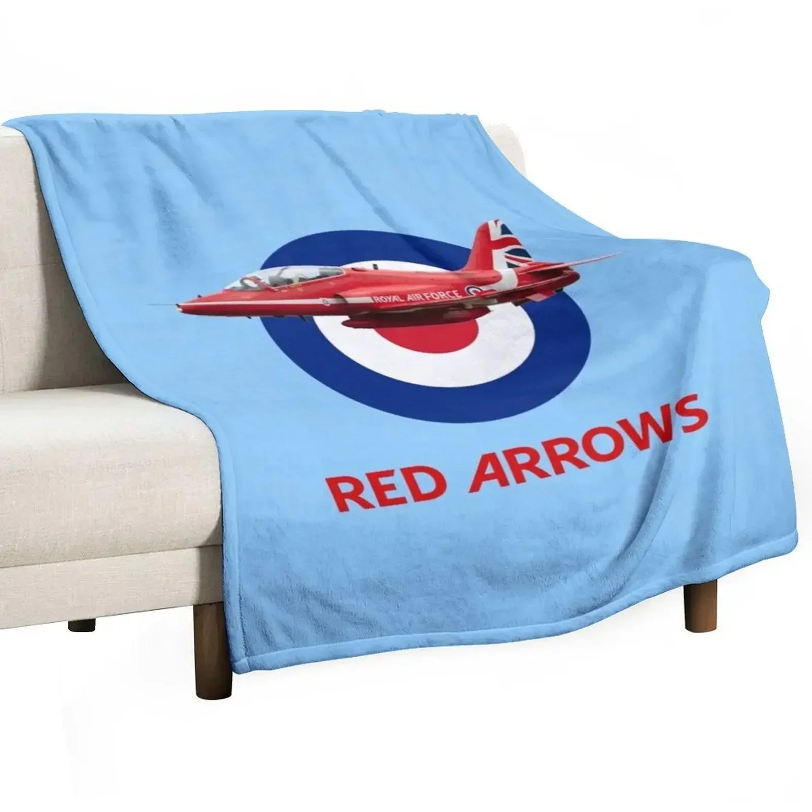 RAF Red Arrows and Roundel Throw Blanket Extra Large Throw Blankets For Bed Soft Beds Blankets