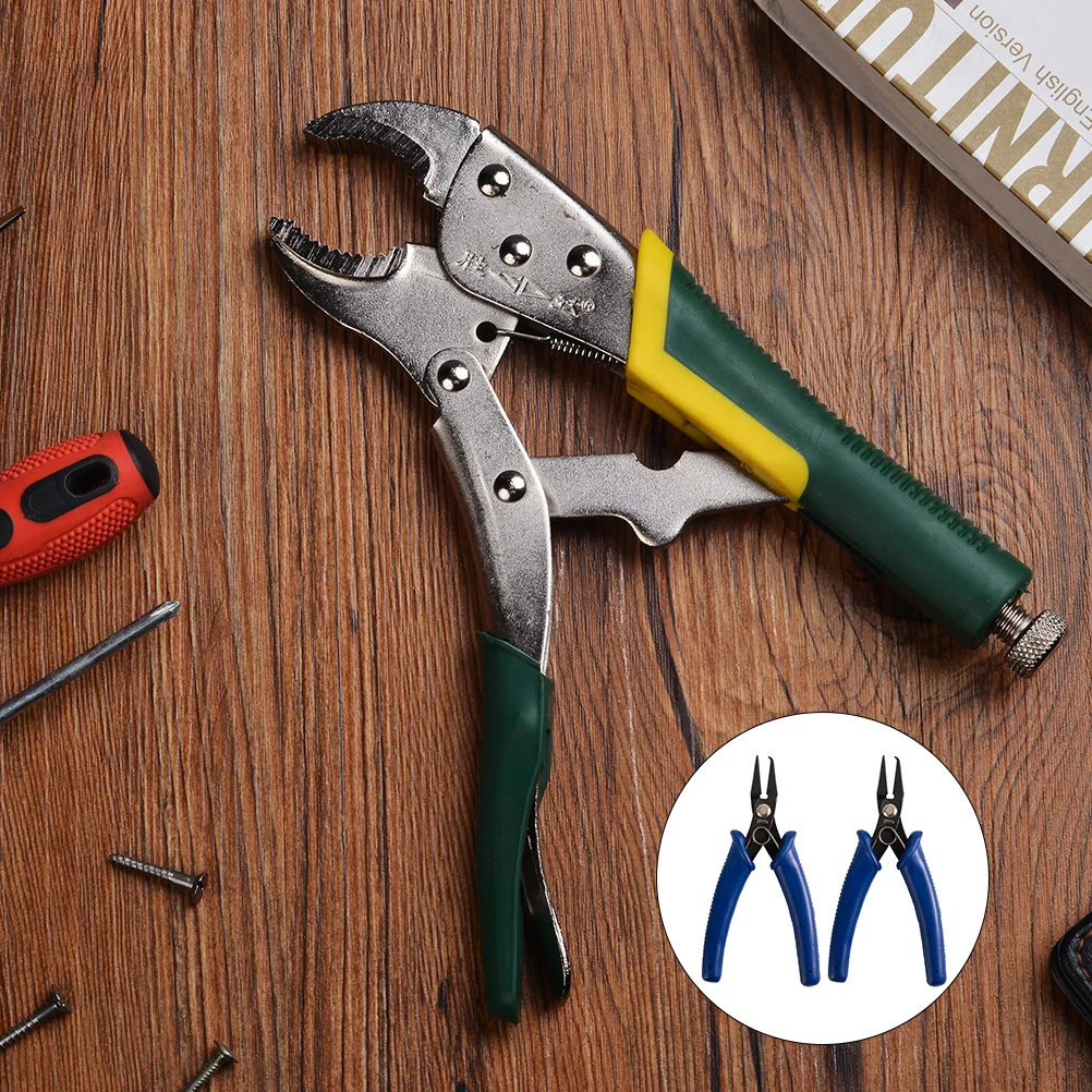 

2Pcs Blue Mini Jewelry Pliers Carbon Steel DIY Craft Hand Tool Beading Repair Accessories Jewelry Pliers DIY Accessories