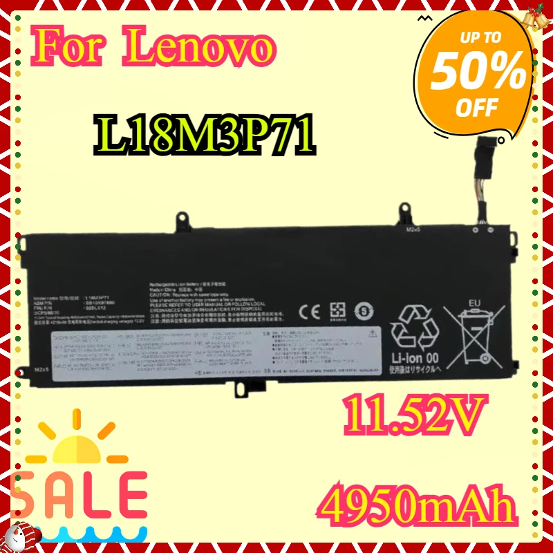 

New L18M3P71 Laptop Battery L18L3P71 For Lenovo ThinkPad T590 P53S T15 Gen 1 2 02DL011 02DL012 SB10K97650 SB10K97649 5B10W51831