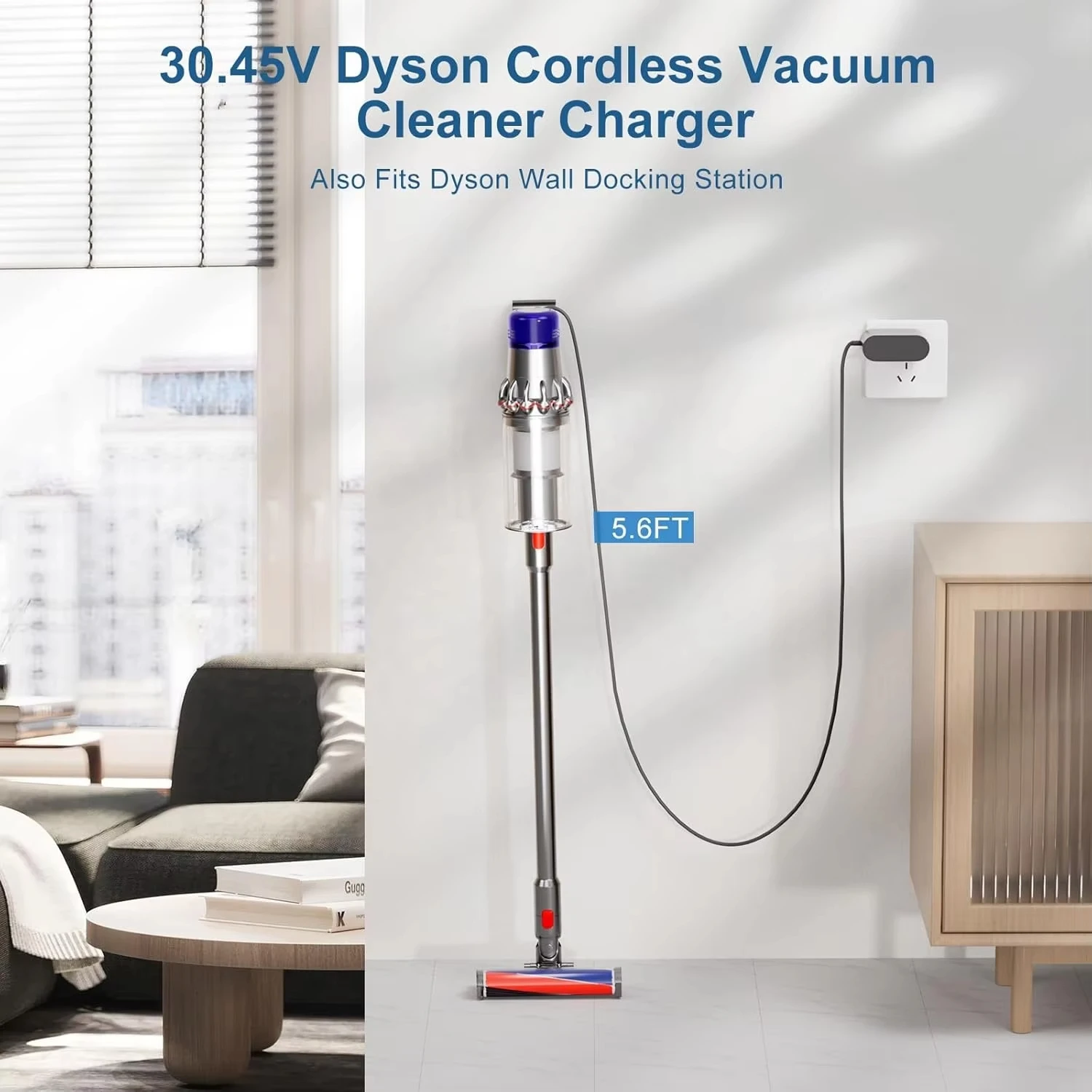 DC 4.8*1.7mm Tip Vacuum Charger FOR Dyson V10 V11 Handheld Cleaner Safe Stable 1.1A Power Supply Cord 30.45V Replacement Power