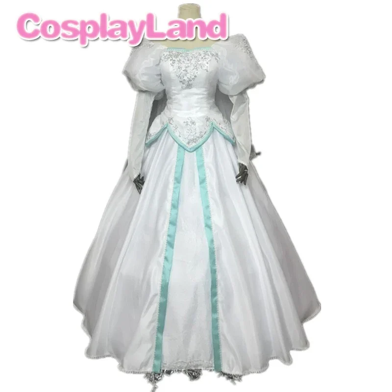 

Princess Ariel White Wedding Dress Cosplay Costume Halloween Christmas Party Ball Gown Dress Fancy Women Fashion Mermaid Dress