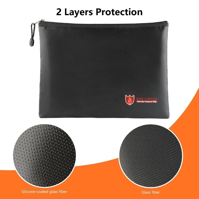 Fireproof Document Holders Portable Waterproof Organizers For Travel Important Files 77JC