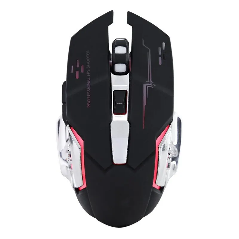 Akumulator Bezprzewodowa mysz do gier Cicha mysz Bluetooth USB Mechaniczne podświetlenie E-Sports PC Gamer Mouse dla komputera