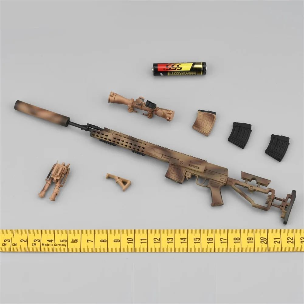 เขื่อน DAMTOYS 78100 รัสเซีย Action Figure Sniper หลักยาวของเล่นอาวุธรุ่น SVDS กระเป๋าคลิป PVC วัสดุสําหรับ 12 "ตุ๊กตา DIY 1/6