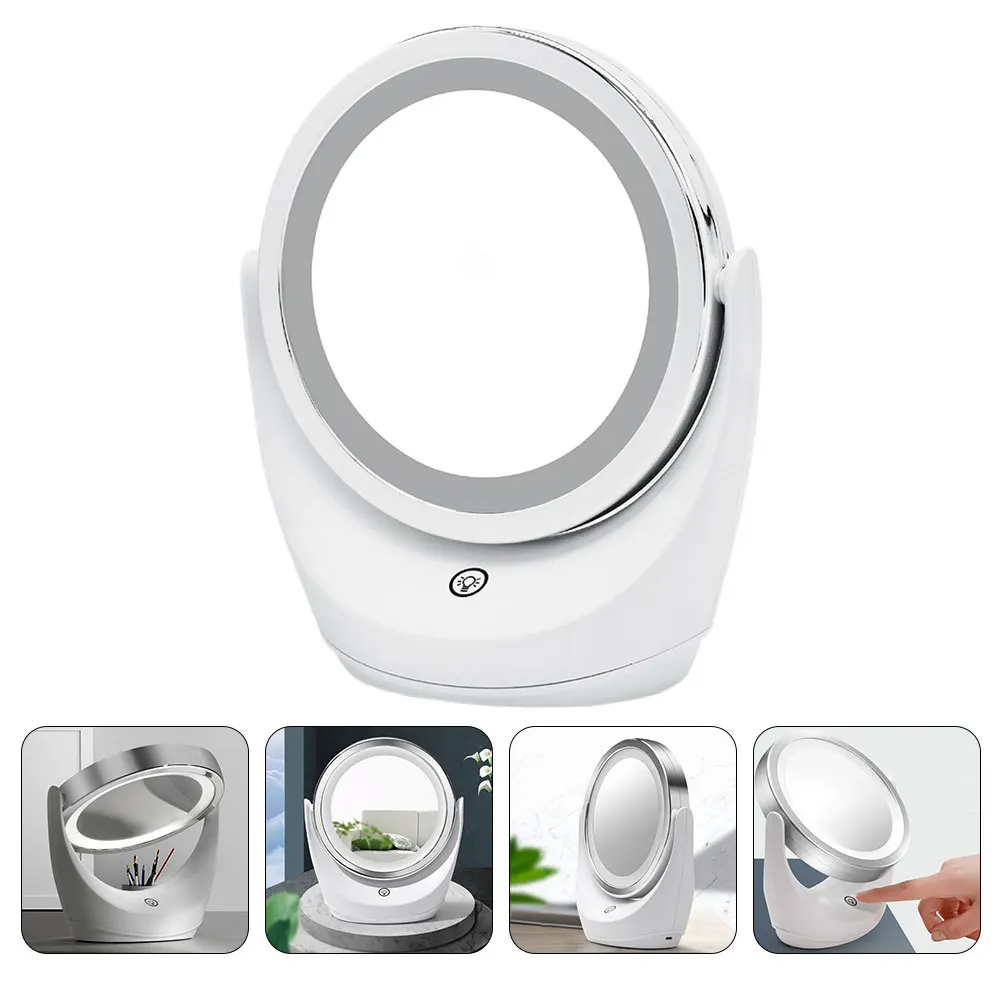 Dimmende LED-make-upspiegel met instelbare helderheid High Definition Heldere reflectie Glad ontwerp voor tafelbladbadkamerbureau