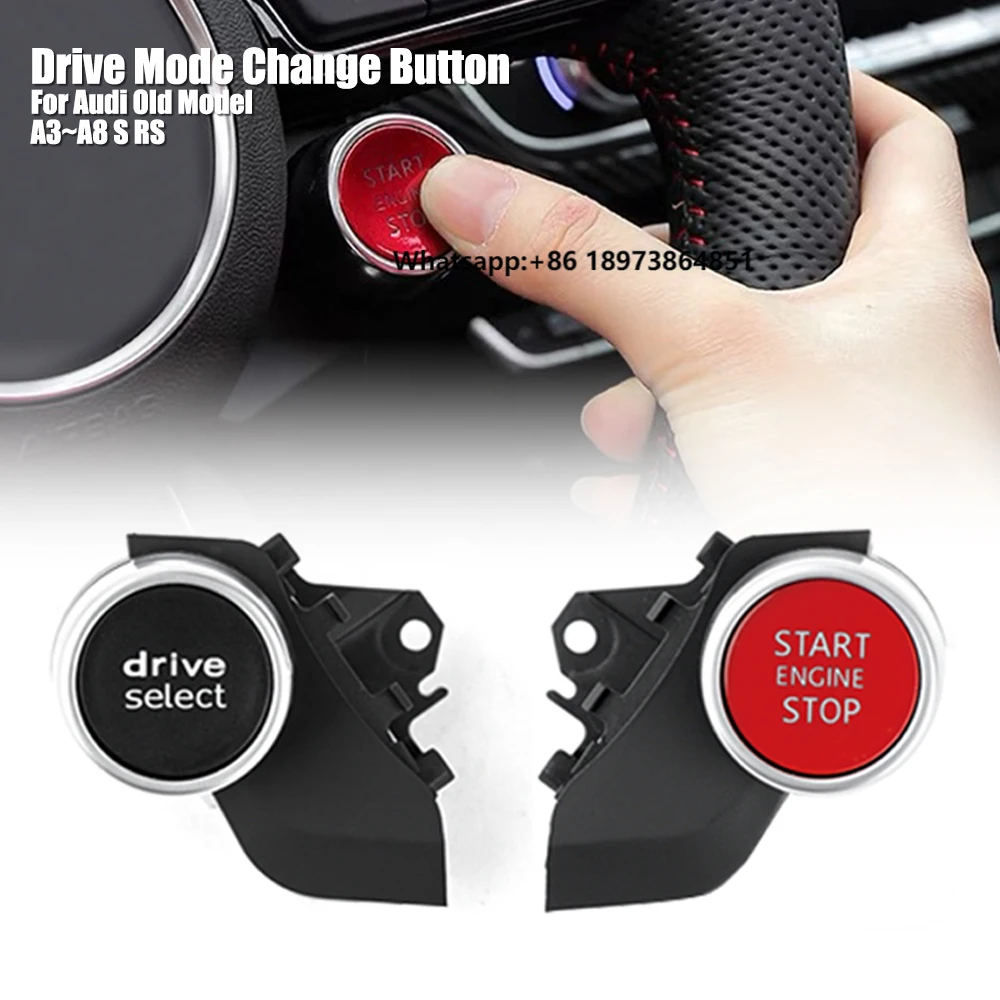 

Engine Start Drive Select Switch Steering Wheel Retrofit Button R8 Style for Old Model A3~A8 S RS