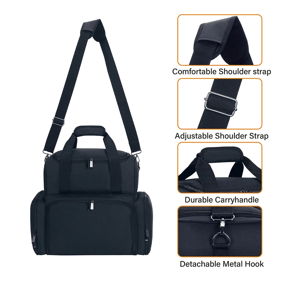 Essential for Womens 80 Bottle Large Capacity Waterproof Nail Polish Organizer Case Portable Travel Storage with 2 Removable Bag