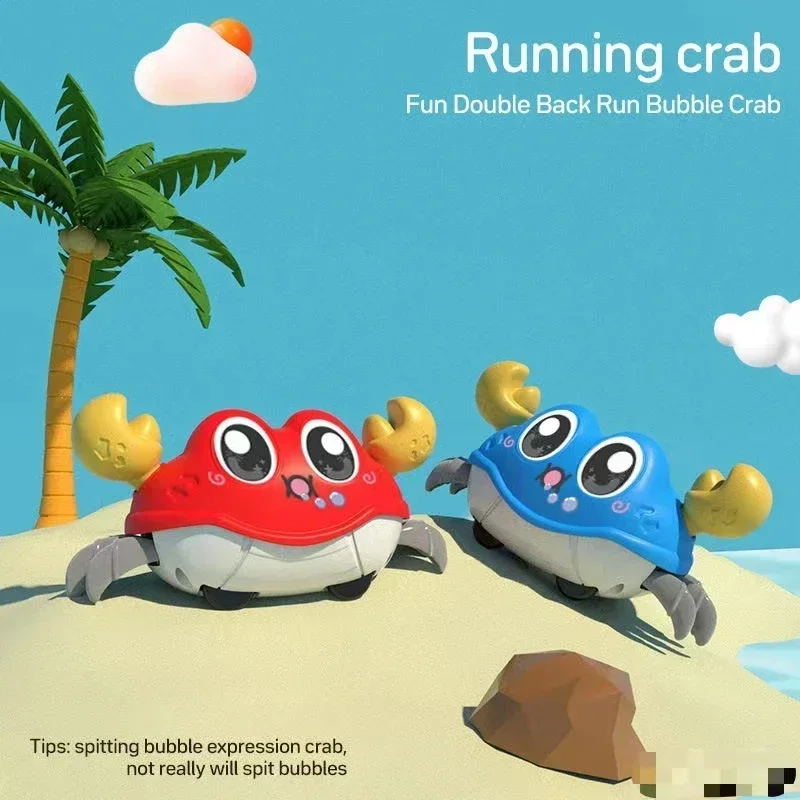 Crawling Crab Tummy Time Sensing Walking Dancing Automatically Avoid Obstacles Toy Baby Sensory Toys Infant Learning Crawl Gifts