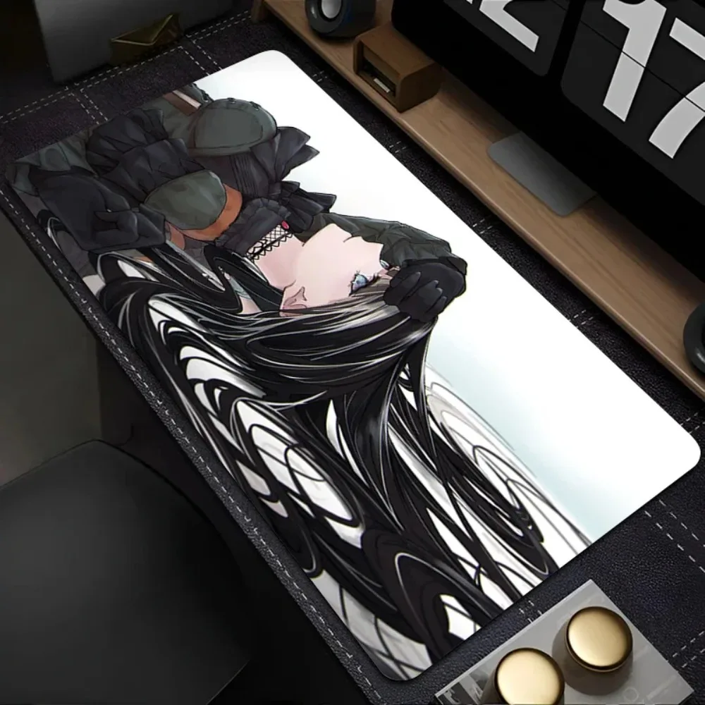 Large XXL 90x40cm Kawaii Virtual Idol Girl Gaming Mouse Pad Non Slip Rubber Stitched Edge Desk Mat For PC Laptop Office Gift