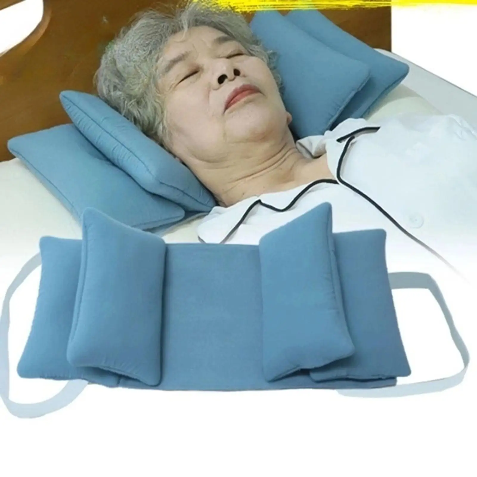 Cervical Pillow Anti Side Bias Breathable Back Sleep Training Pillow for Bedridden Patients Elderly Senior Disabled Post Surgery