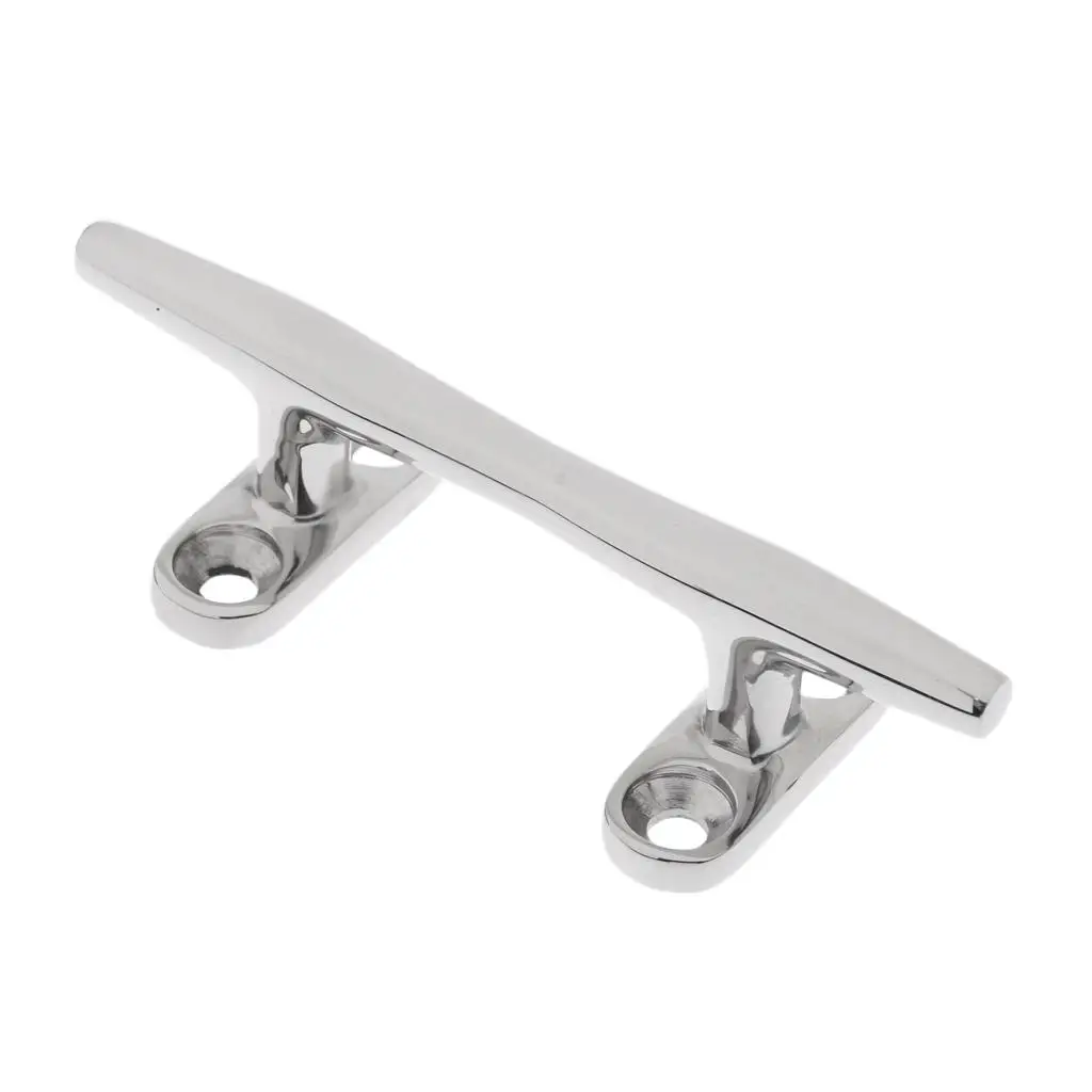 High Polished 316 Stainless Steel Deck Cleat Multipurpose Boat Dock Rope Cleat for Watercraft Mooring Storage Solutions