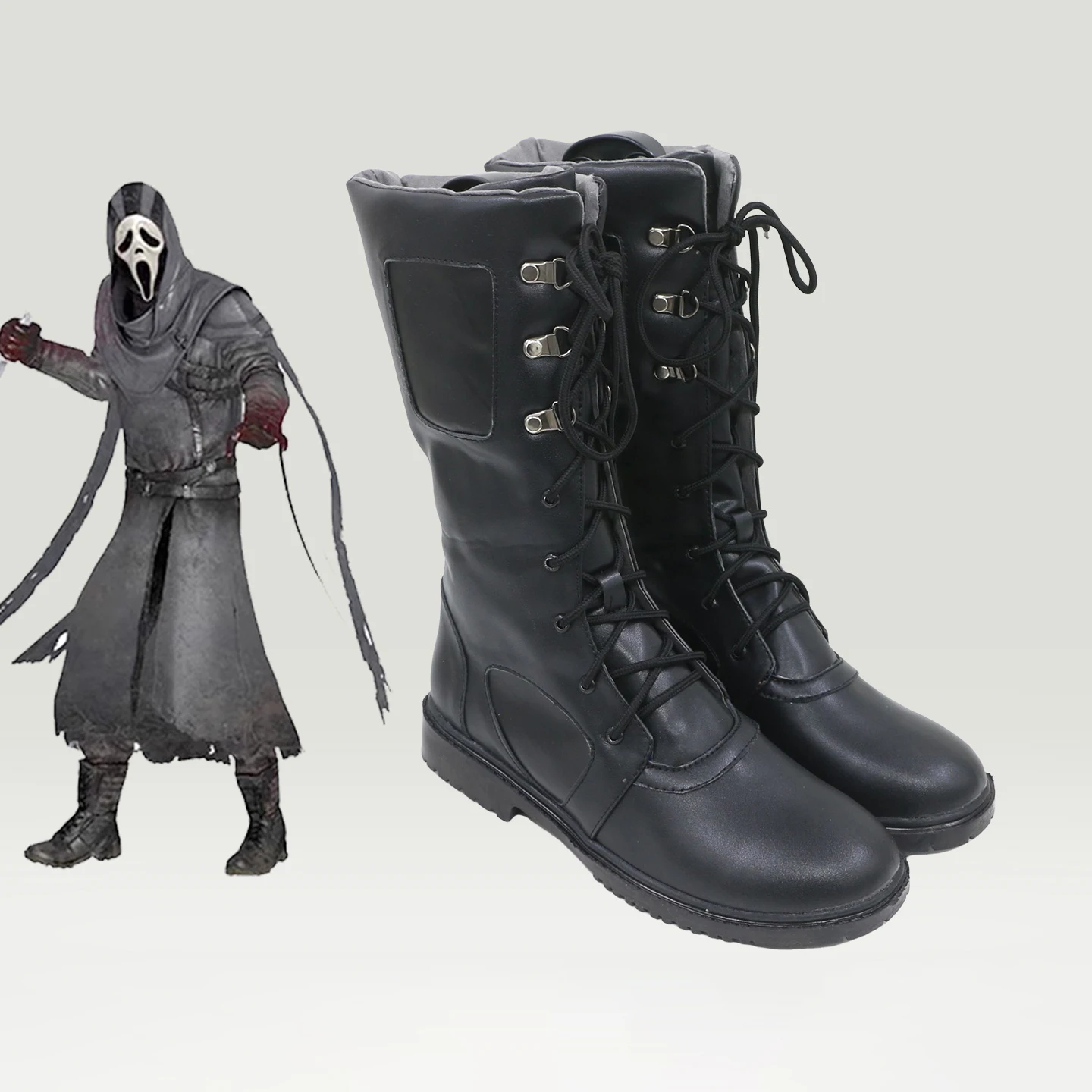 Danny Johnson le visage fantôme Cosplay chaussures jeu lumière du jour morte jeu de rôle bottes Halloween carnaval fête bottes pour hommes