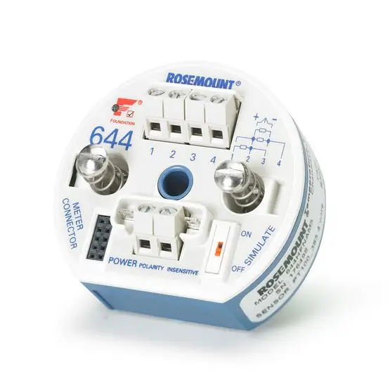 Temperature Transmitter Rose Mount 644 Transmitter And Receiver Available With HART, Fieldbus Or PROFIBUS Transmitter