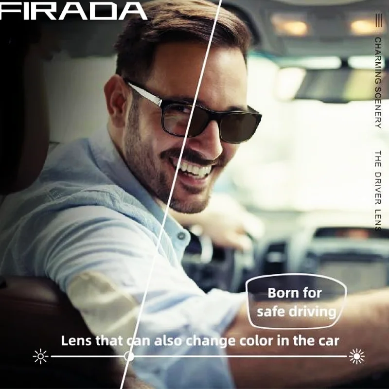 FIRADA 1.56 1.61 Anti-reflection Anti-blue Light Anti-glare Photochromic Sspherical Myopia Optical Prescription Driving Lens