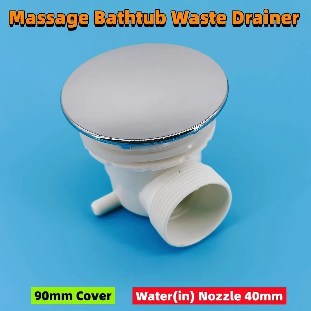 

40mm Water 90mm Cover Bathtub Waste Drainer ABS Cover PP Base Waste Water Downcomer Sink Trap Anti-odor Bathroom Drainer