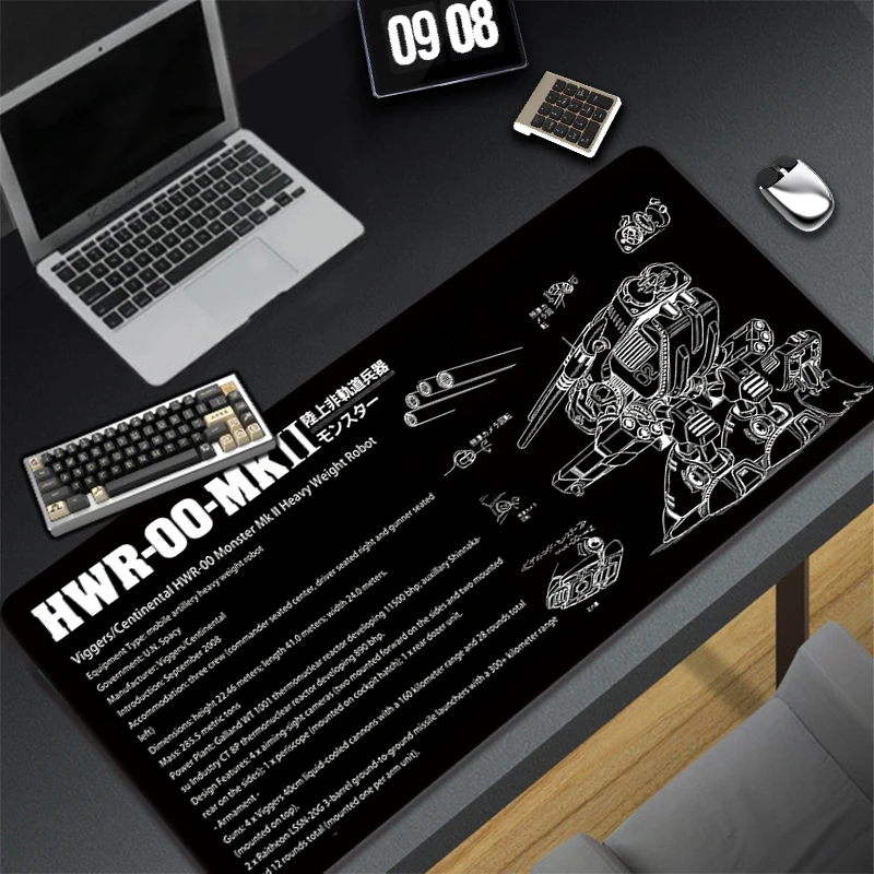 Black Rubber Mouse Pads Non-slip Desktop Mat Carpet 400x900mm Laptop PC Mousepad For Office Gamer Computer Accessories