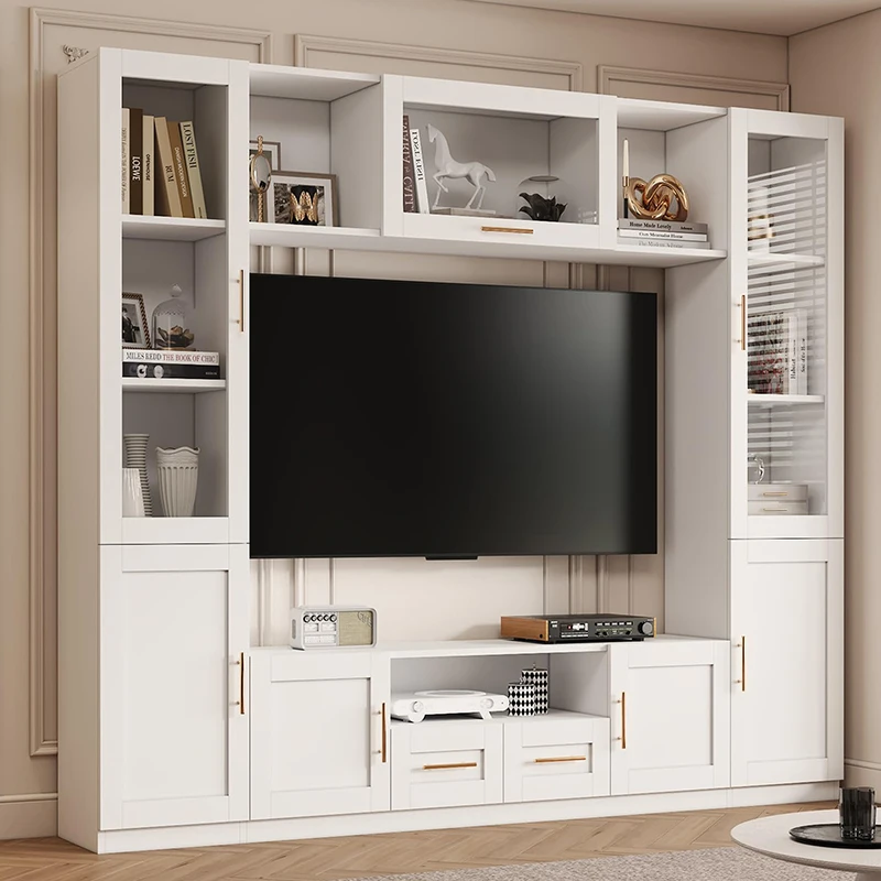 

Custom Modern Room Furniture Led Tv Stand Wooden Tv Cabinet showcase Factory Direct Storage Cabinet Wood Living Room Cabinets