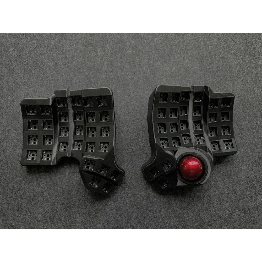 Charybdis 4x6 แยกคีย์บอร์ด Trackball CUSTOM แบบมีสาย/บลูทูธ DUAL MODE ZMK/QMK คีย์บอร์ดชุดเกมอุปกรณ์เสริม