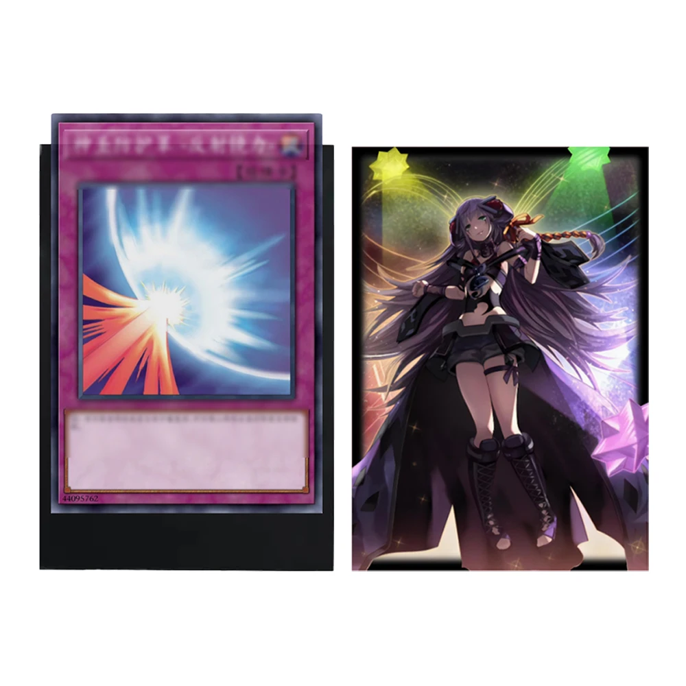 50PCS 63x90mm laser Illustration Anime Card Sleeves Trading Card Sleeves Japanese Card Protector for YGO Game Cards