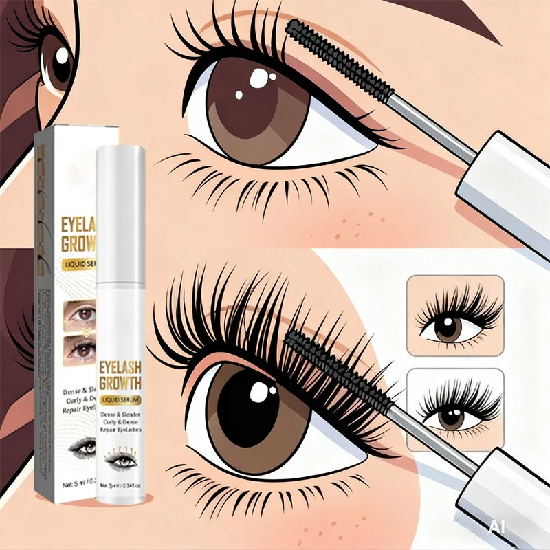 3rd Eyelash Growth Serum 7 Days Natural Eyelash Enhancer Longer Fuller Thicker Lashes Treatment Products Eye Care Makeup