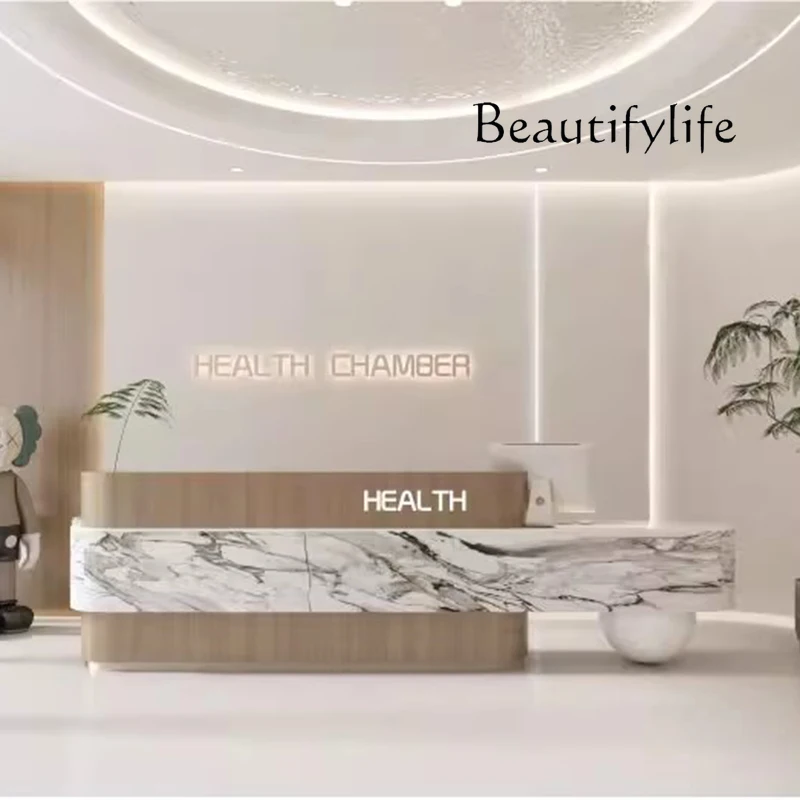 R Luxury Shop Reception Desks Modern Shelves Restaurant Company Desks Unique Salon Drawer Design Escritorio Commercial Furniture