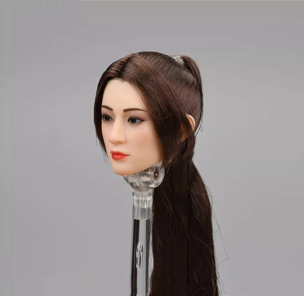 TBLeague PL2023-204B White Version Princess Female Warrior Hua Mulan Vivid Head Sculpt Carving with Long Hair For 12