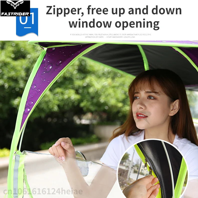 Motorcycle Awning Tricycle/four-wheel Electric Vehicle Awning Enlarged Widened Design Foldable Rainproof Canopy Cover Motorcycle