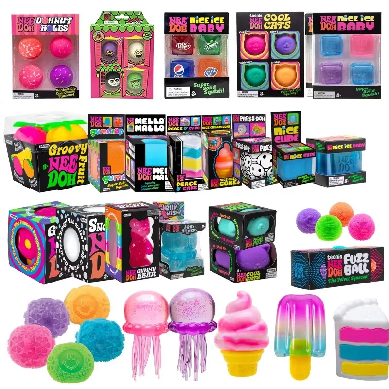 2026 NeeDoh Multi-style Squeeze Fidget Mixed Styles Stress Relief Squishy Ball Sensory Decompression For Adults Gift ADHD