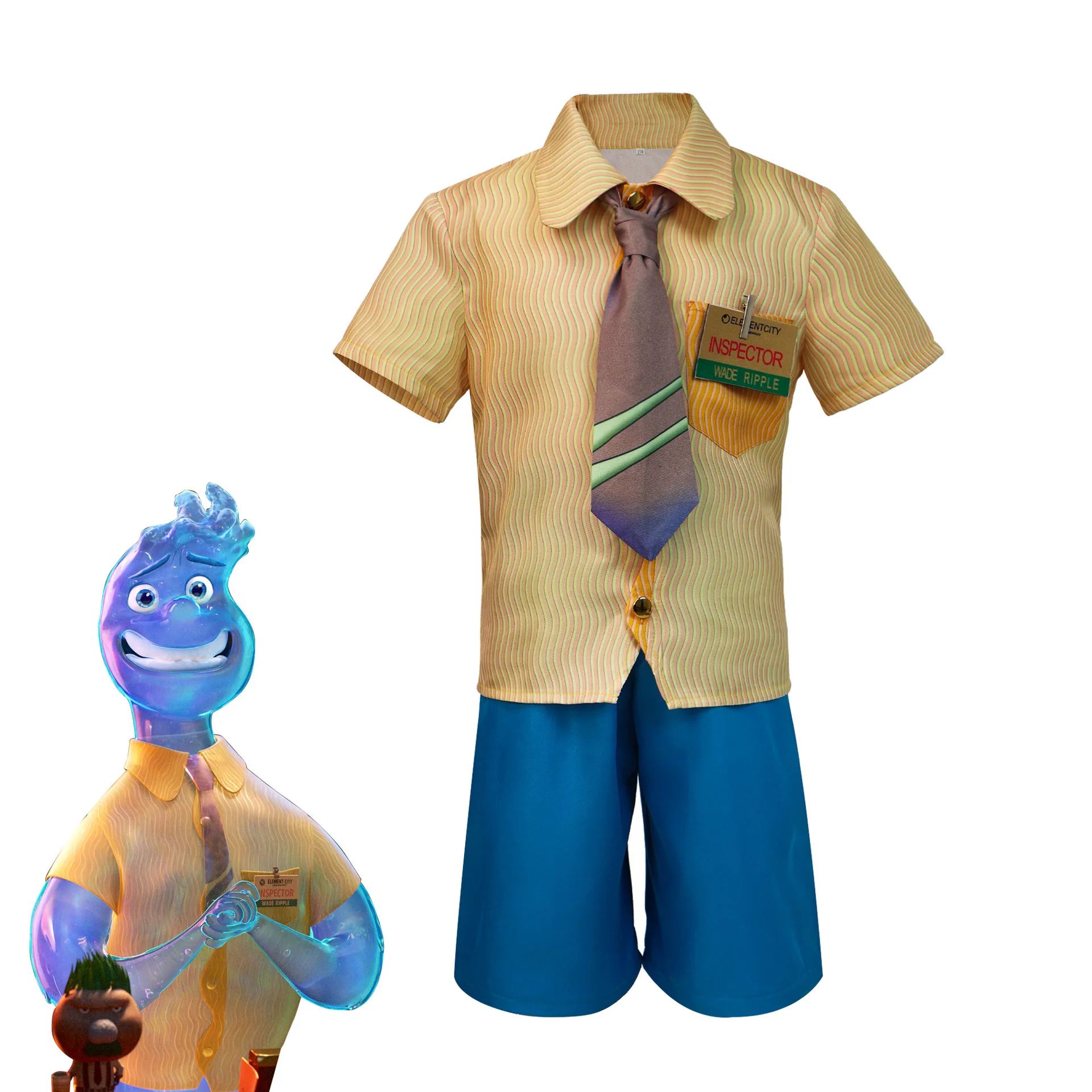 العنصر العالم تأثيري مجنون عنصري مدينة الجمرة النار واد المياه فستان طويل زي الهالوين التأثيري #2