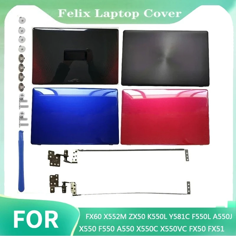 

NEW For Asus X550 F550 A550 X550C X550VC FX50 FX51 FX60 X552M ZX50 K550L Y581C F550L A550J Laptop Back Cover/Front Bezel/Hinges