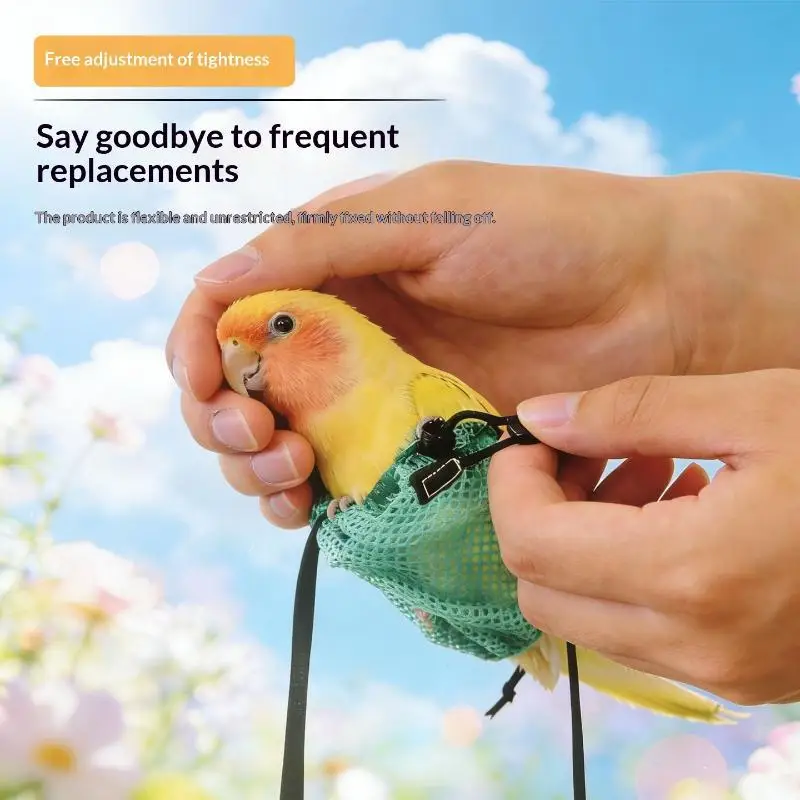 Bird Travel Bag Breathable Tote With Safety Harness Outdoor Portable Carrier For Cockatiel Conure Lovebirds, Walking Road Trip