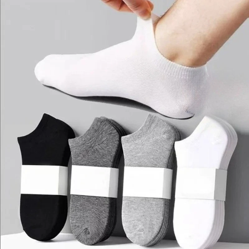 

5/10/20 Pairs Unisex Casual Plain Color Boat Socks Thin Breathable Comfy Anti Odor Sweat-absorbing Ankle Socks For Men Women