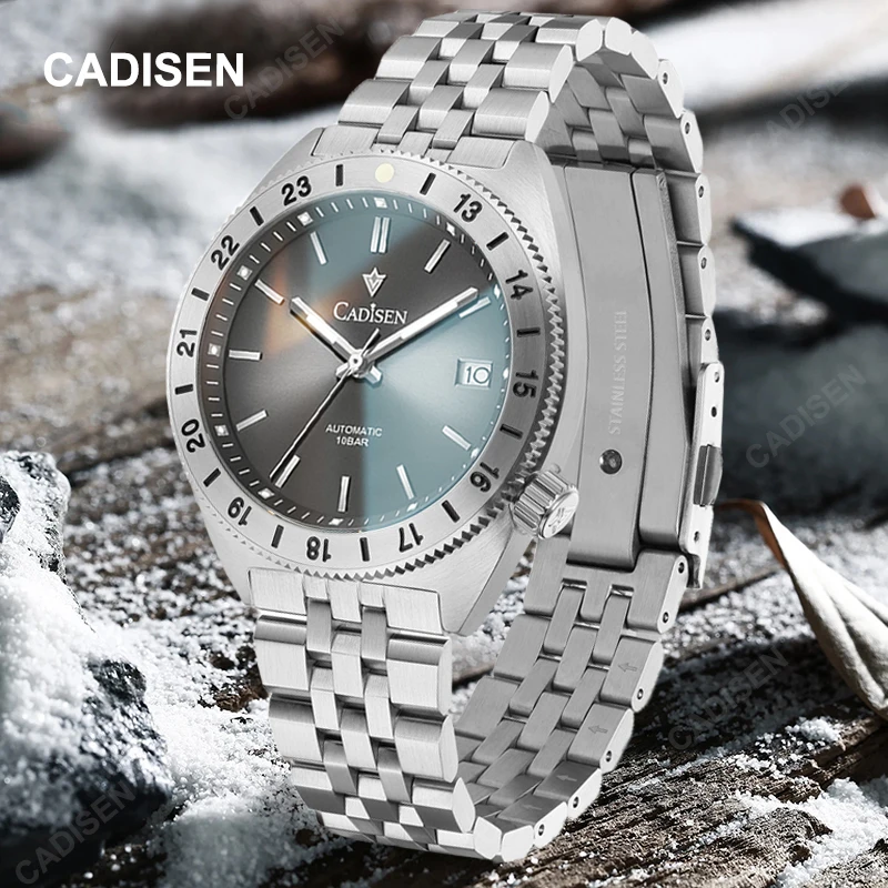 

CADISEN Sapphire Glass Mechanical Watch Men Top Brand Luxury Automatic Watch Stainless Steel Waterproof Clock Relogio Masculino