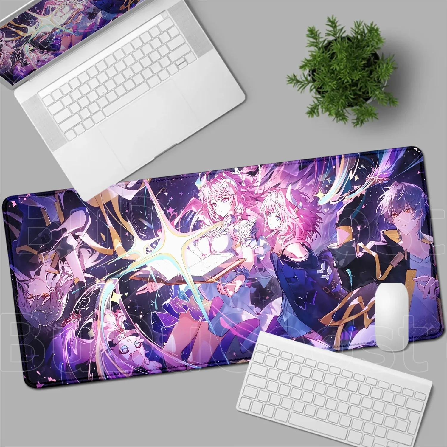 

Beautiful Cute Pink Anime Cyrene Mouse Pad Honkai Star Rail Large Mousepad Computer Keyboard XXL Pc Gaming Accessories Desk Mat