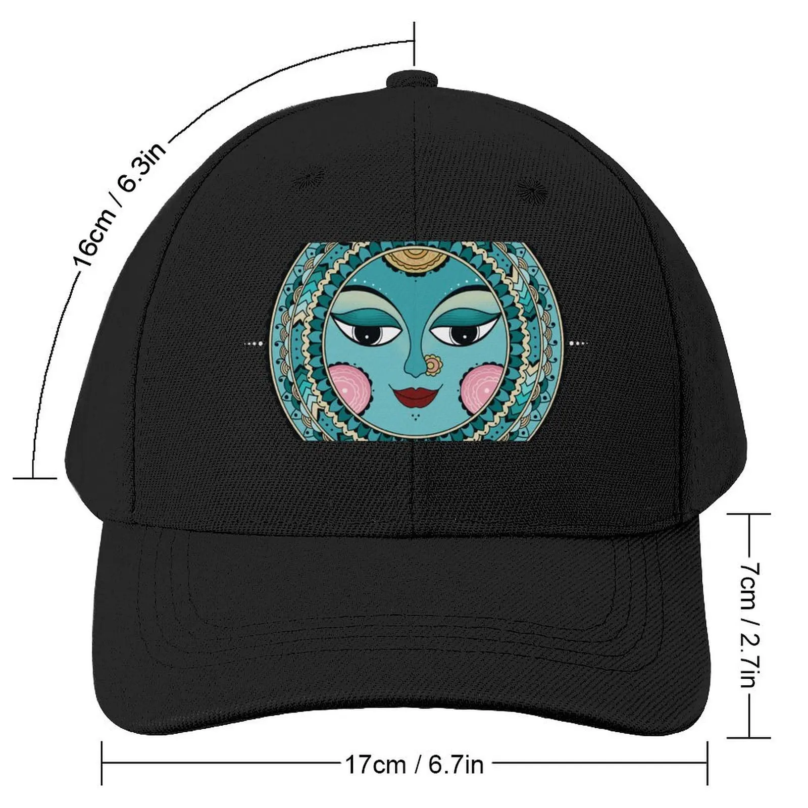 Moon Mandala Indian Folk art Baseball Cap Fashion Beach Hat Beach Caps Women Men's