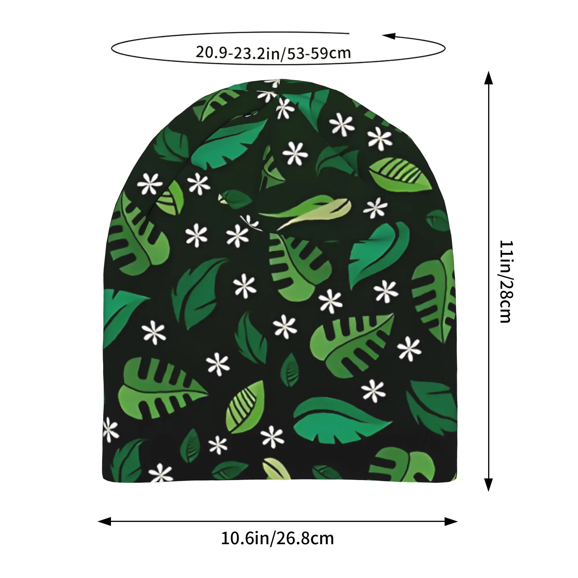 Autumn Cute Green Leafy Abstract Bonnet Homme Summer Thin Hat Skullies Beanies Caps Men Women Creative Hats 2