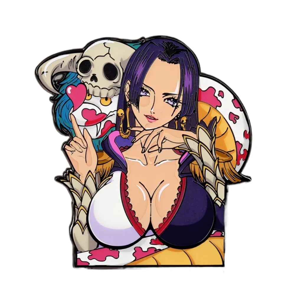 

Cartoon Anime One Piece Figure Boa Hancock High Quality Alloy Enamel Brooches Badge Pins Brooches on Clothes Halloween Gifts
