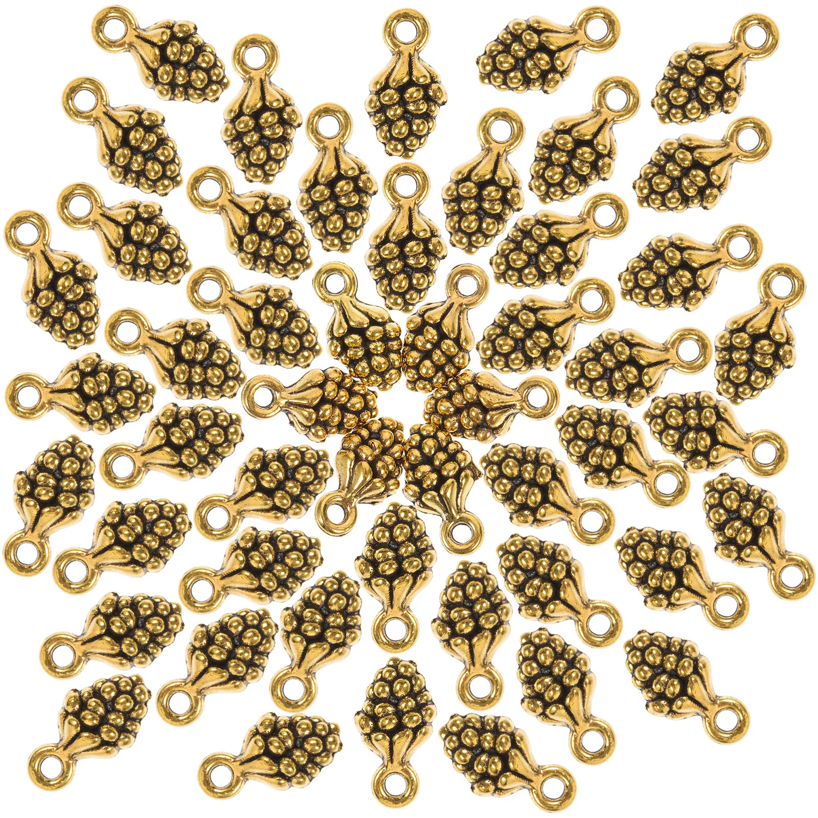 

100Pcs Alloy Pine Cone Jewelry Charms Decorative DIY Pendants Necklace Earring Making Creative Jewelry Making Craft Supplies 3D