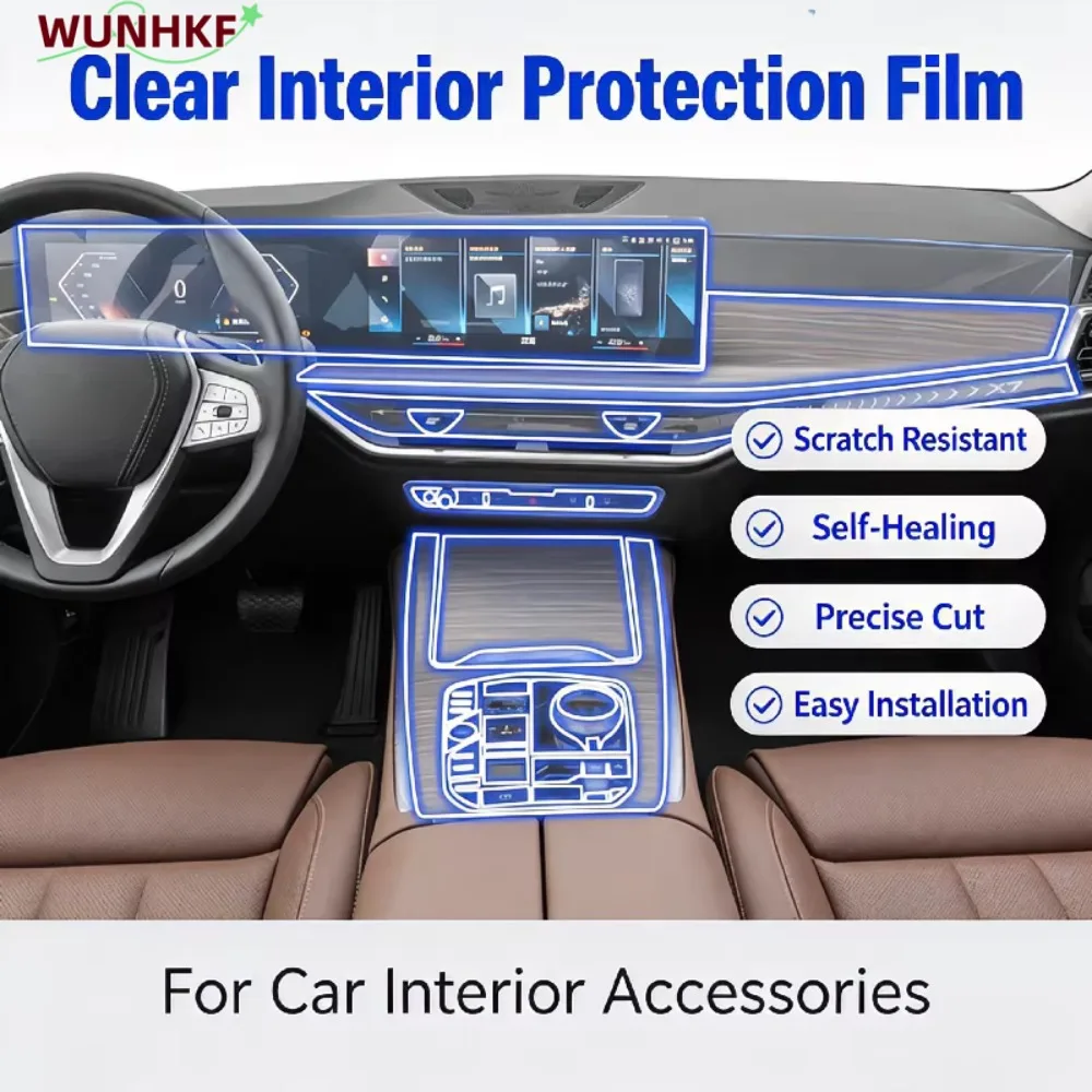 For 2026 Models BMW X7 Auto Interior Accessories Dashboard Multimedia Navigation Transparent Anti-Scratch Soft Protection Film