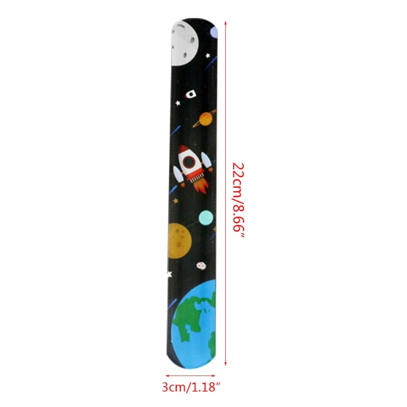 10 pezzi Braccialetti Space Slap Fasce a scatto Premi classe Decorazioni per feste Bomboniere