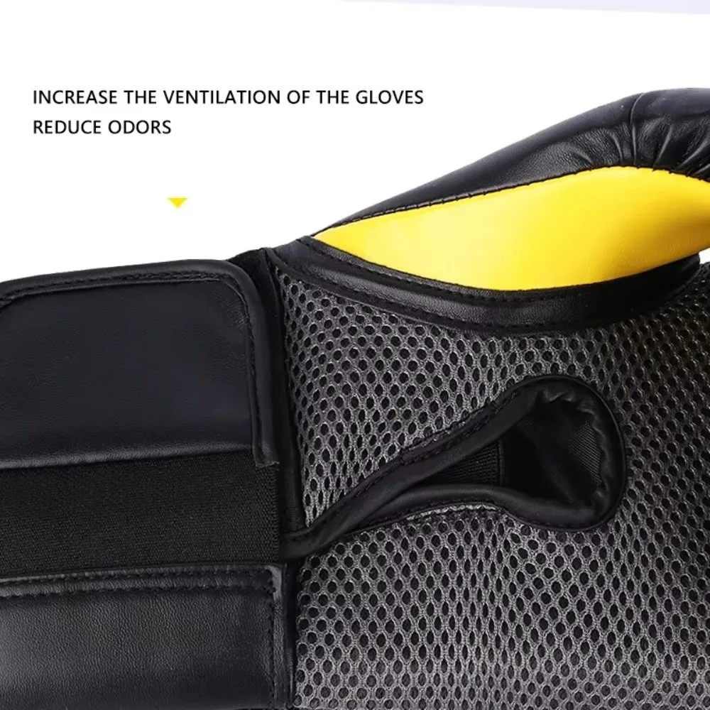 

Боксерские перчатки 8/10/12/14 унций, профессиональные, из полиуретана, для взрослых мужчин, для саньда, толстые, дышащие, для тренировок с боксерским мешком