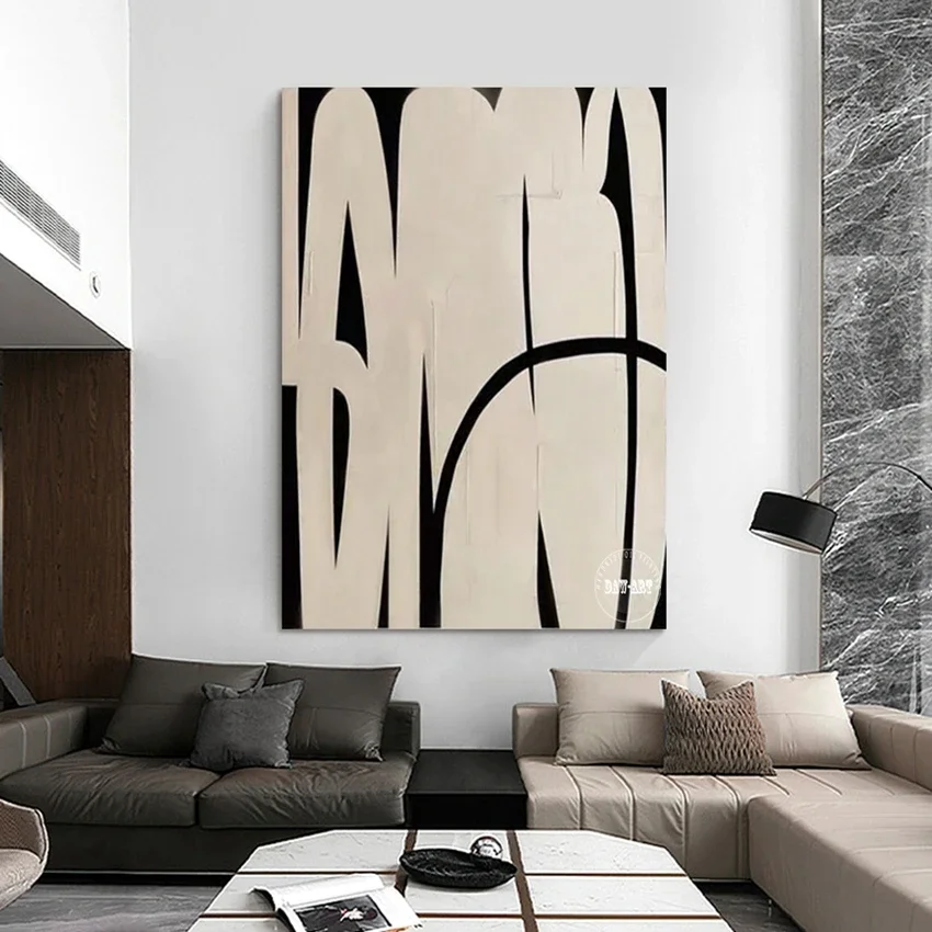 Handpainted Abstract Oil Painting on Canvas  Large Unframed Wall Art for Home  Restaurant Decor High Quality Free Shipping