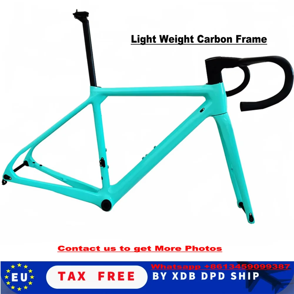 T1000 Light Weight Carbon Bike Frameset XR4 Road Bicycle Disc Brake Frame With Handleabar DPD