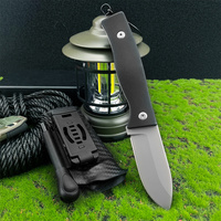 BUSEE High Hardness Outdoors Fixed Blade Knife 8Cr13Mov Blade Black G10 Handles Military Tactical Hiking Self Defense Tools
