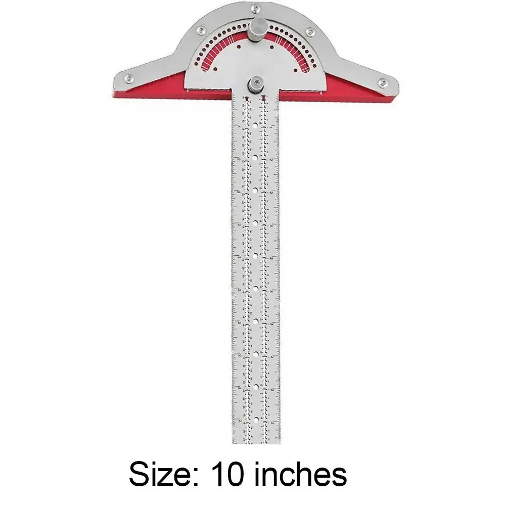 

Woodworkers Edge Rule Protractor T-Type Woodworking Ruler Angle Measure Stainless Steel Carpentry Layout Carpenter Tools 1Pcs