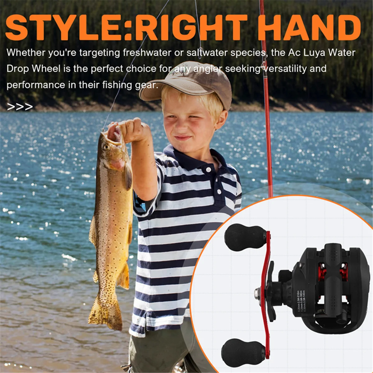 N18R التيار المتناوب Luya قطرة الماء عجلة خط الفرامل طويلة رمي عجلة الأسماك الروك الذراع عجلة الصيد خط الصيد عجلة اليد اليسرى