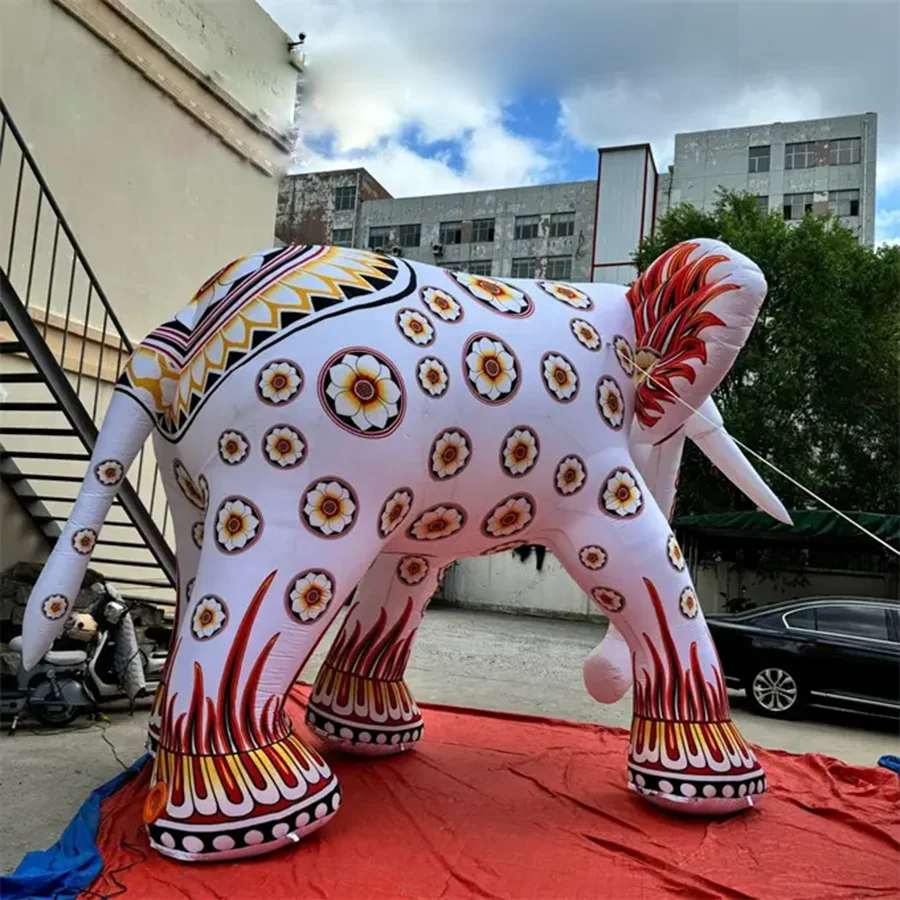 Festival celebration activity inflatable printed elephant balloon,square mall park lawn party inflatable animal model